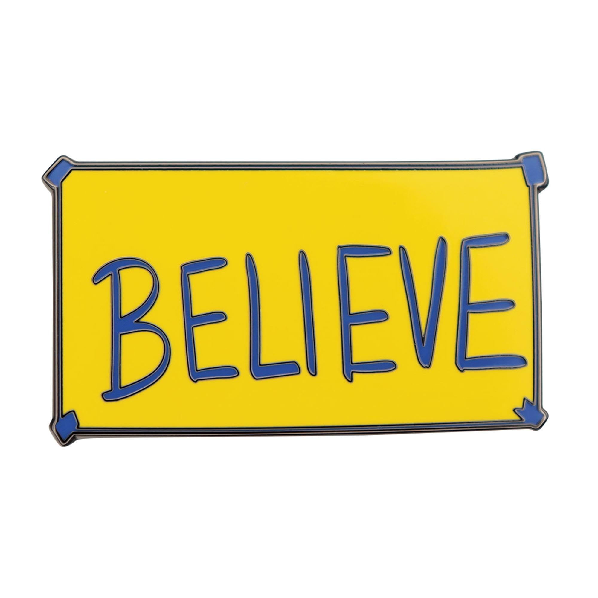 Ted Lasso "Believe" - Pin de solapa esmaltado oficial inspirado en la exitosa serie de televisión, coleccionable motivacional para fanáticos, amantes de la televisión y compradores de regalos