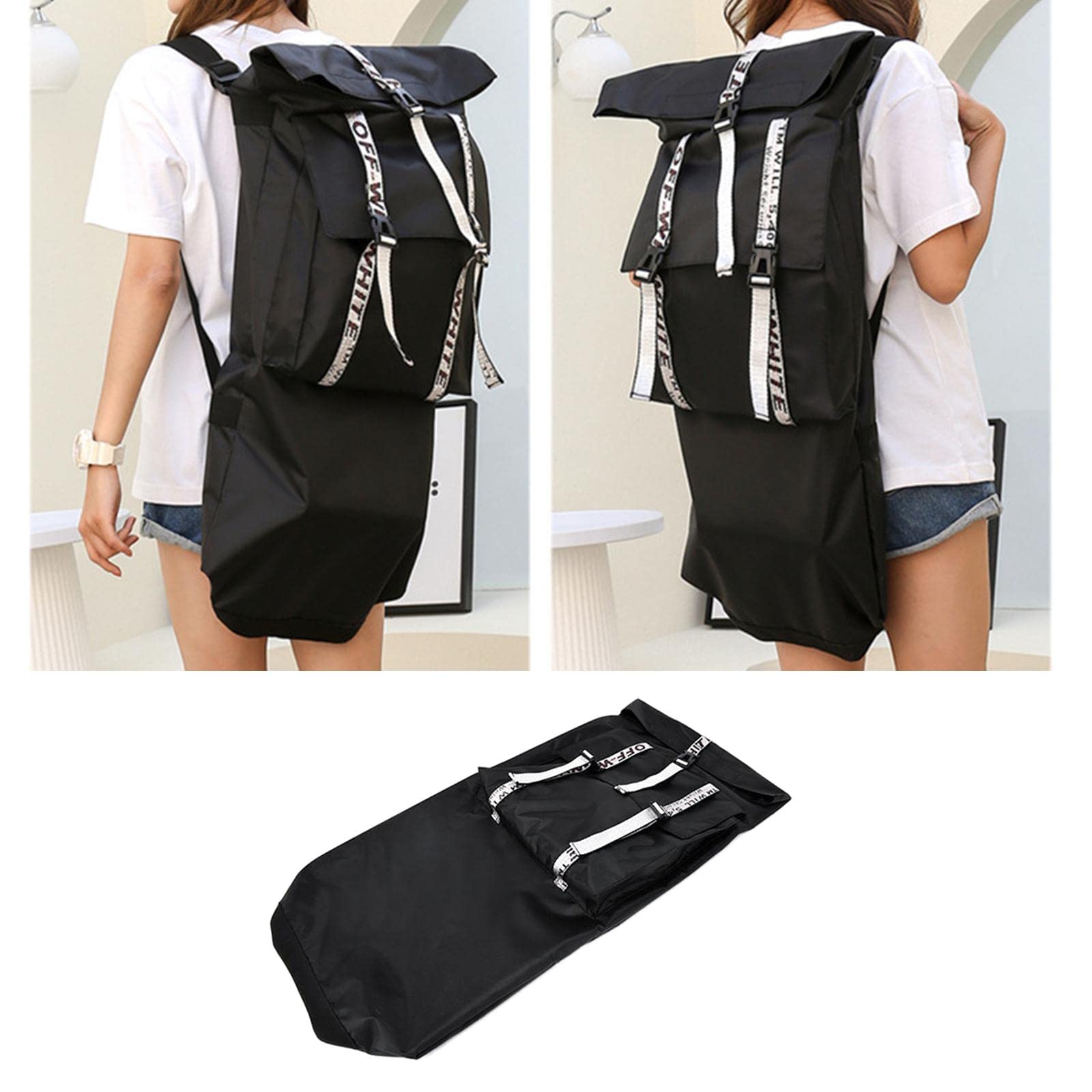 harayaa Sac de Skateboard Portable, avec Deux Bretelles Réglables Porte-Planche de Trend Skate Carry Bag Sac à Dos de Skateboard pour Cruiser