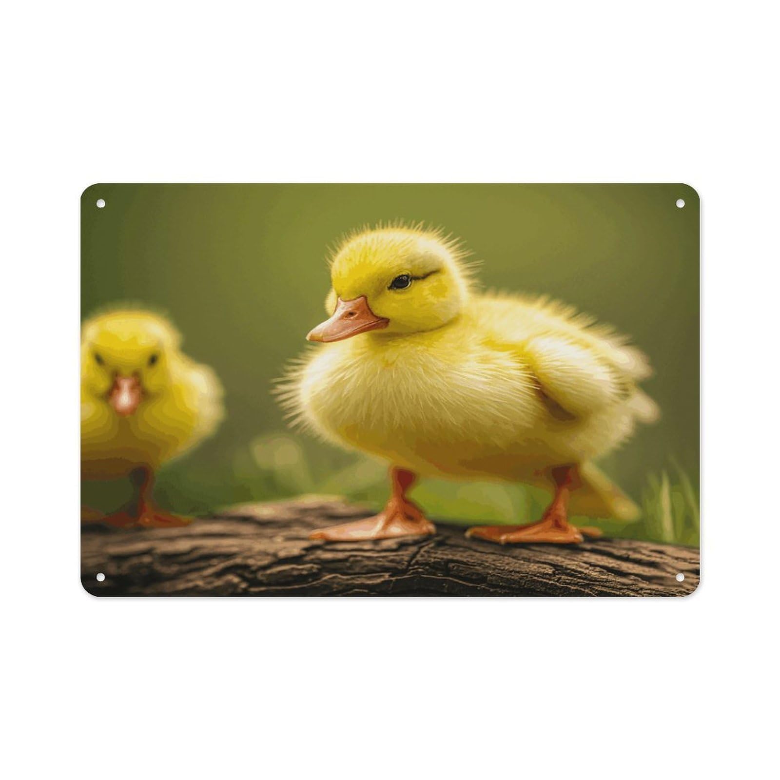 VstaDank Cute Ducks Wall Art Prints Metal Sign Decor Painting Aluminum Wall Hanging Decor Vintage Poster Sublimation Picture Panel Weatherproof Art Decorative Wall Decors