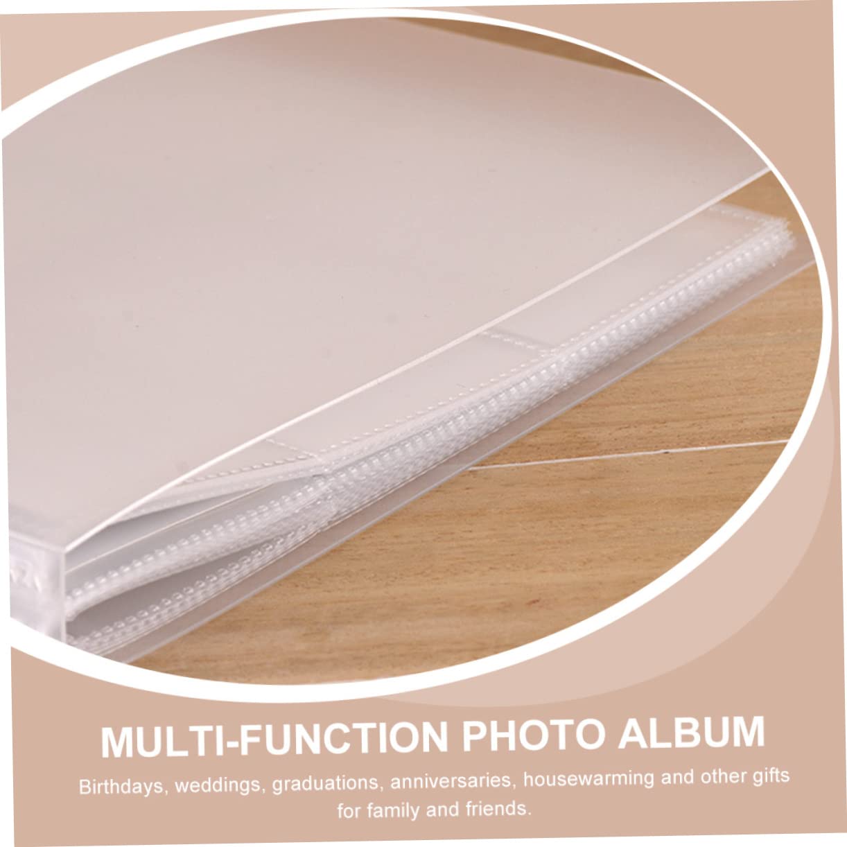 Ciieeo Portable Multi Function Photo Album Card Capacity Material for Weddings Graduations Photos Lightweight Picture Holder Accessory