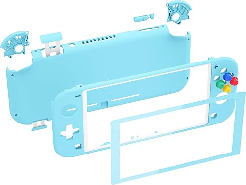 Vista 2 de eXtremeRate Heaven Blue DIY Replacement Shell for Nintendo Switch Lite, NSL Handheld Controller Housing with Screen Protector, Custom Case Cover for