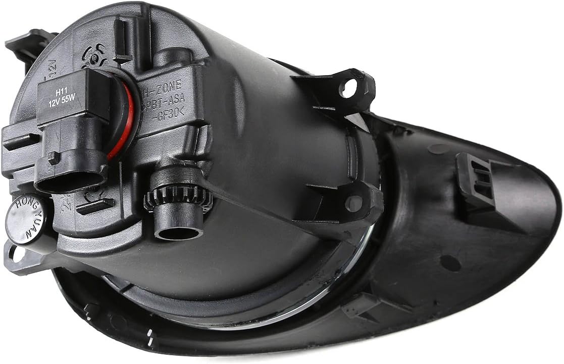 Auto Dynasty Fog Lights Assembly Compatible with 2012-2014 Yaris Hatchback Front Bumper Driving Fog Lamps with Switch and Bulbs, Driver and Passenger Side, Smoked Lens