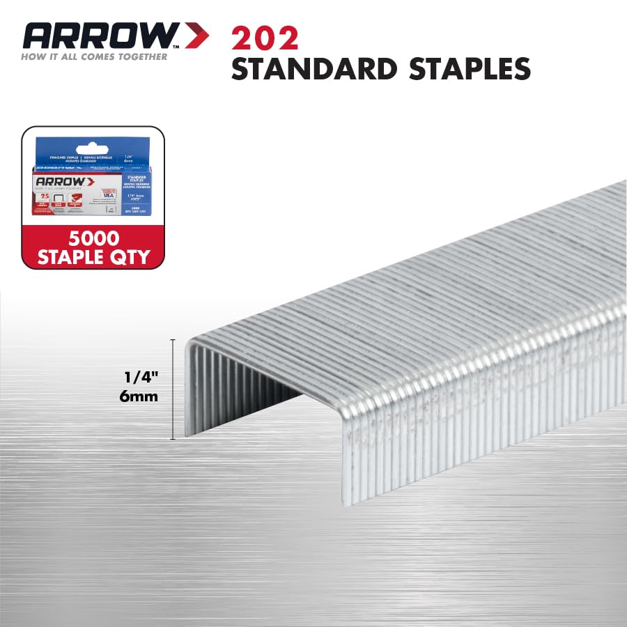 Miniatura 3 de Arrow 202 grapas estándar de 14 pulgadas de longitud, suministros de oficina de acero galvanizado para engrapadoras de escritorio para negocios,