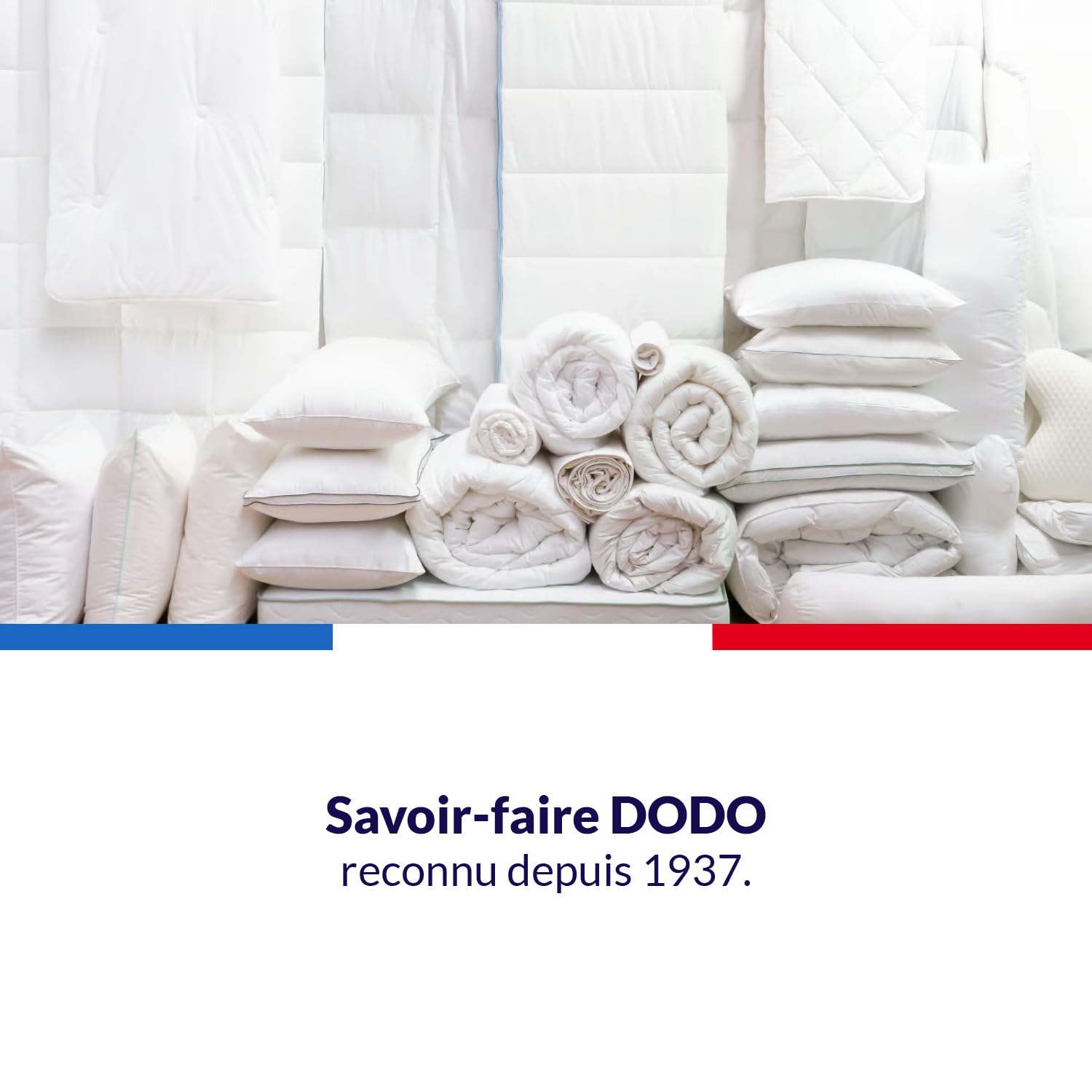 DODO - Oreiller à Mémoire de Forme 40x60 cm - Top Memory Ergonomique, Maintien Ferme des Cervicales - Taie Déhoussable 70% Polyester 30% Coton - Garnissage Synthétique - Lavable en Machine à 40°C