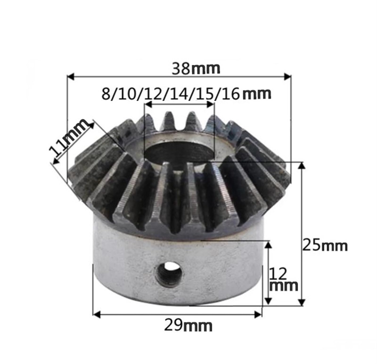 Bevel Gear Pinion Hardware Mechanical 1pcs Bevel Gear 2 Modulus 18 Teeth Inner Hole 8mm 90 Degree Transmission Gear CNC Parts(3PCS 2M18T)