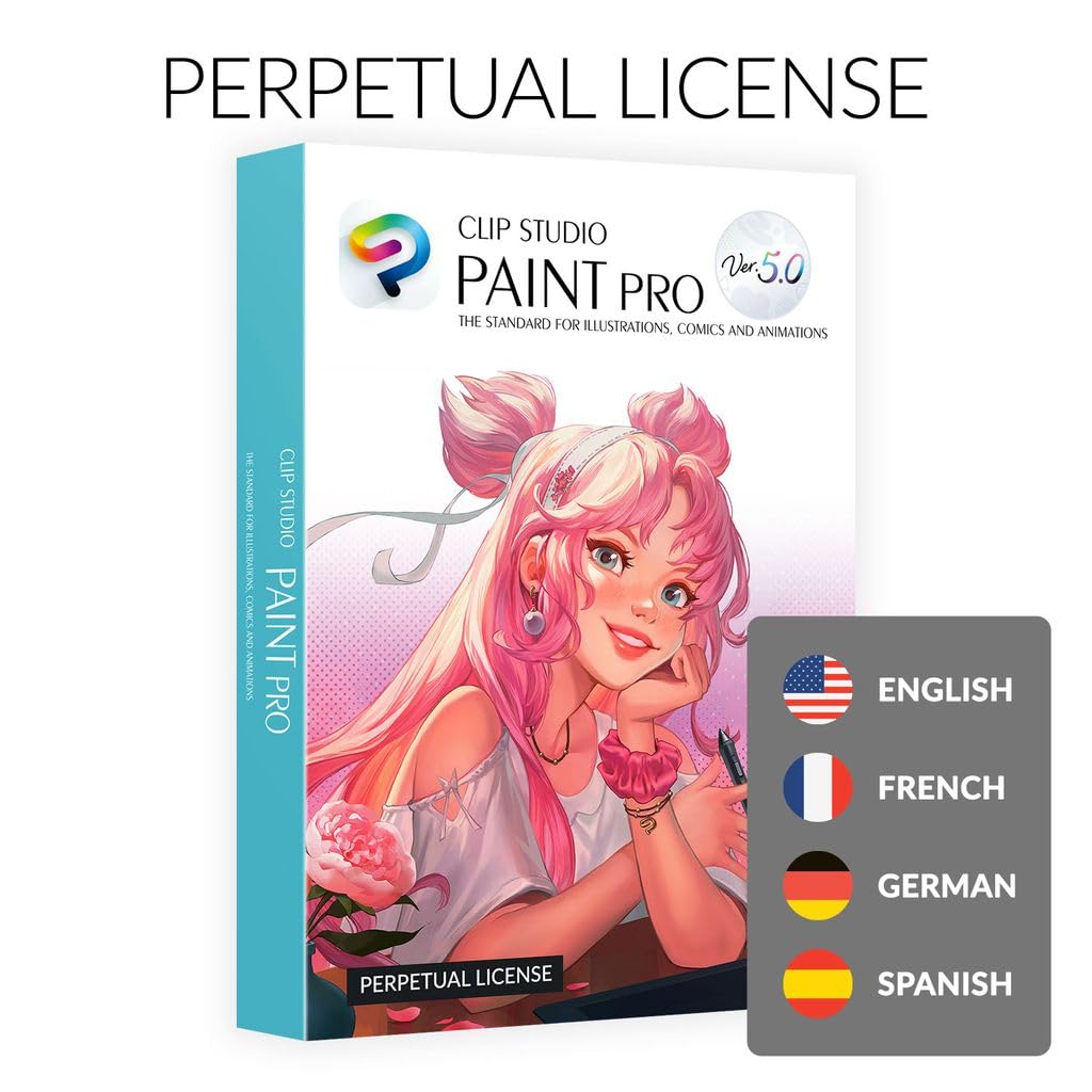 CLIP STUDIO PAINT PRO - Version 5 | Licence perpétuelle | pour Windows et macOS