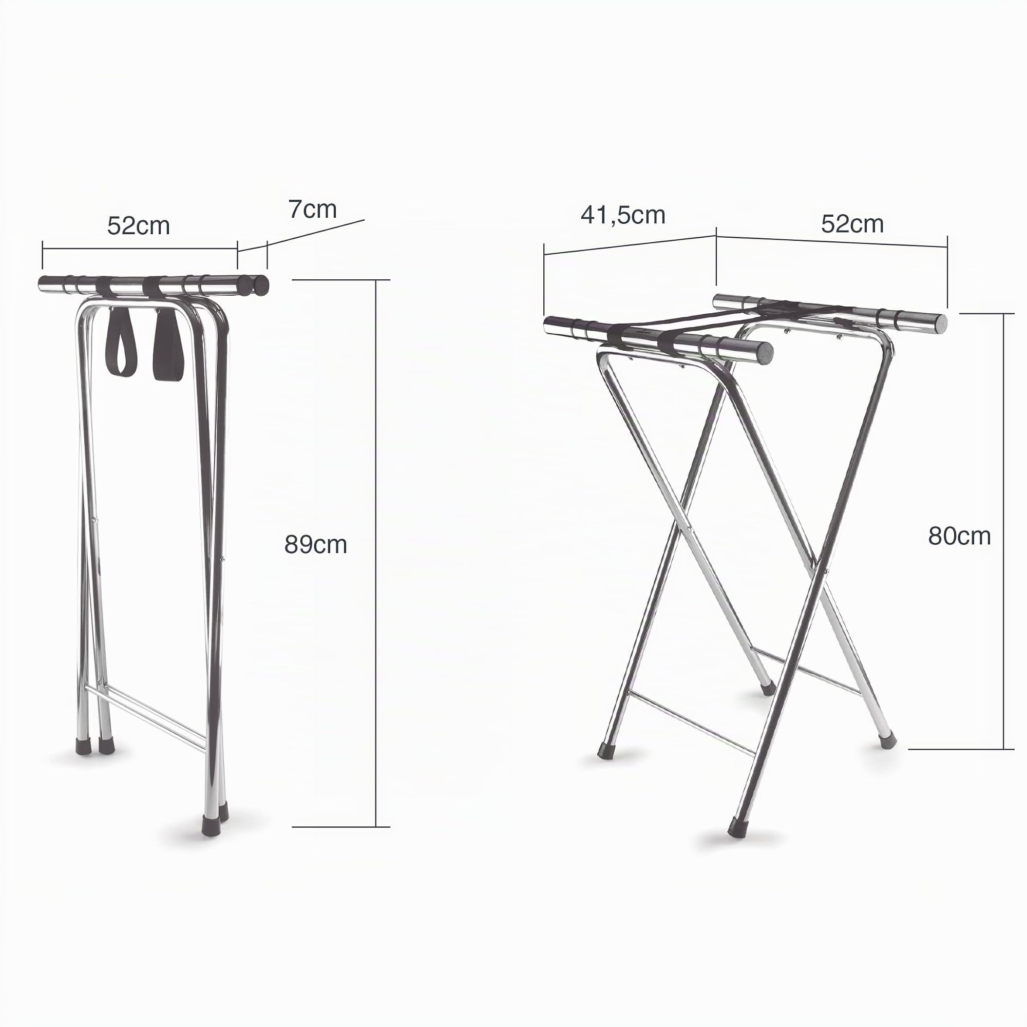 Lacor 61870 - Soporte Bandejas Hostelería, Cualquier Bandeja, 41.5x52x82 cm | En acero inoxidable, organiza y mantiene todo a mano; base antideslizante, ideal para cocina profesional y uso diario en casa