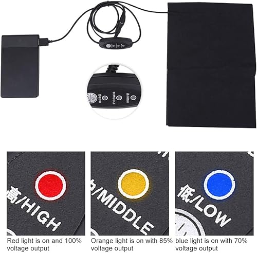 Miniatura 7 de Almohadilla térmica USB, almohadilla térmica eléctrica USB para aliviar el dolor de espalda, cuello y hombros, almohadilla térmica eléctrica ligera