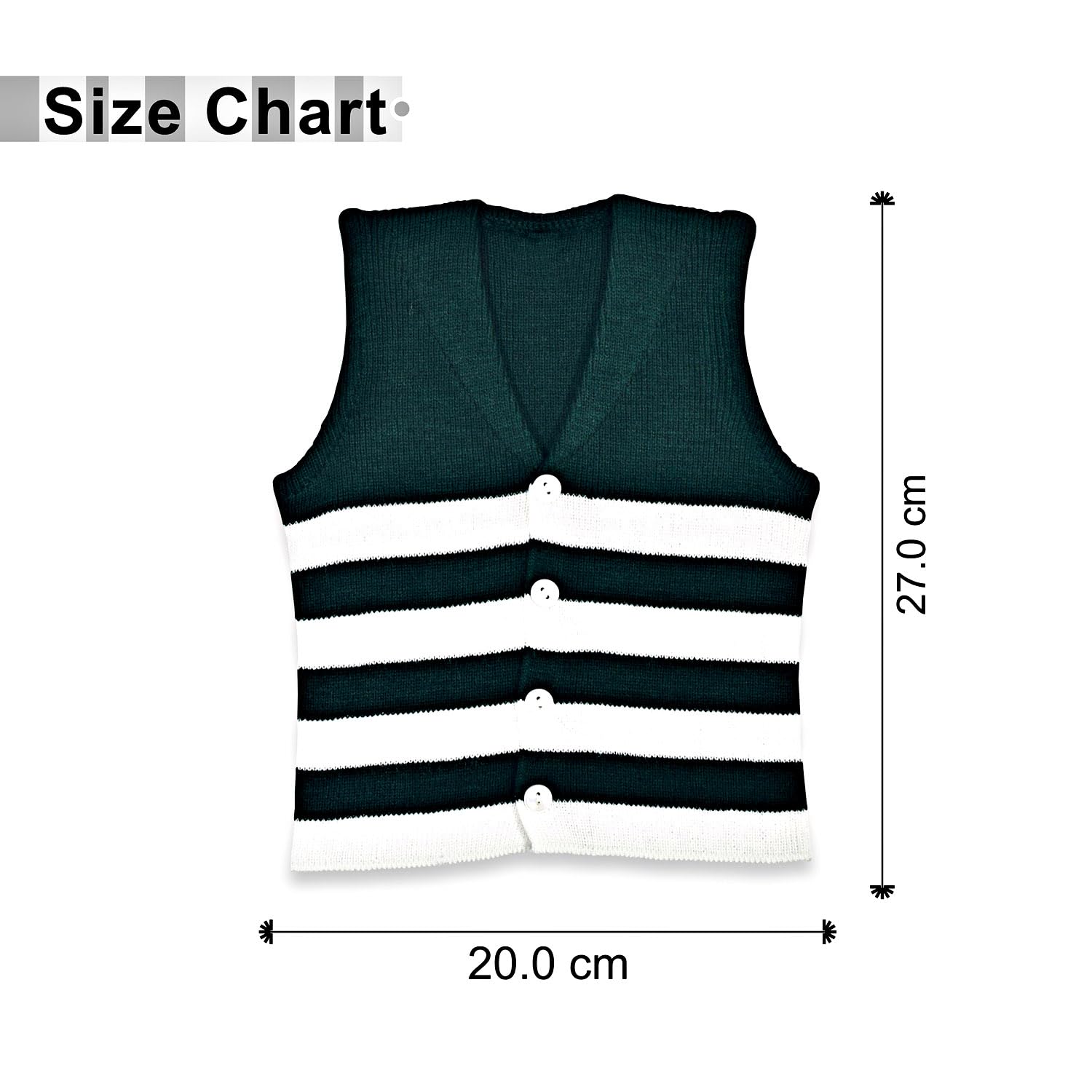 KIDSKA New Baby Woolen Sleeveless Front Open Sweater/Baby Woolen Clothes(Multicolor, 0 to 3 Months) - Pack of 2 - Image 8 thumbnail