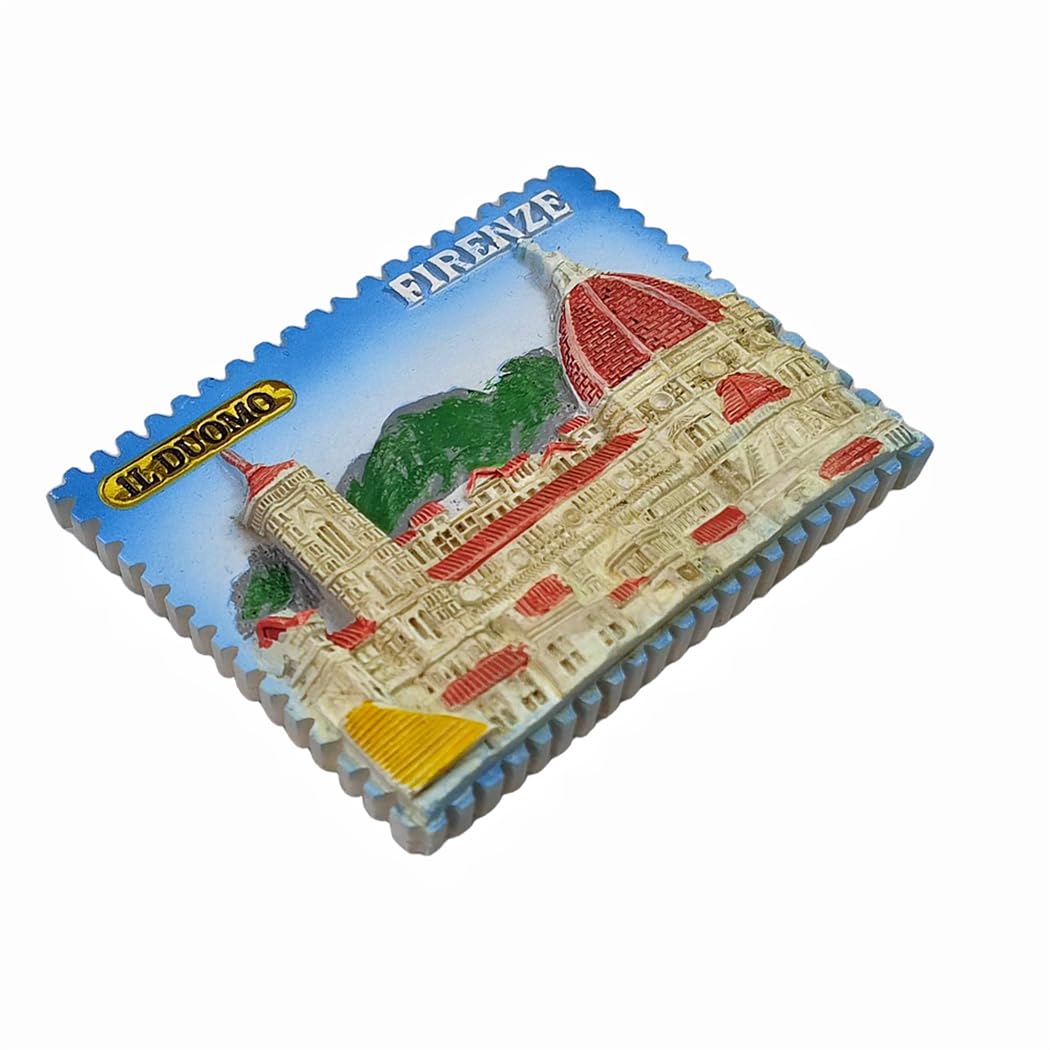 Calamita Frigorifero Firenze Duomo | Souvenir Viaggio Italia In Resina 3D Fatto A Mano - copertina