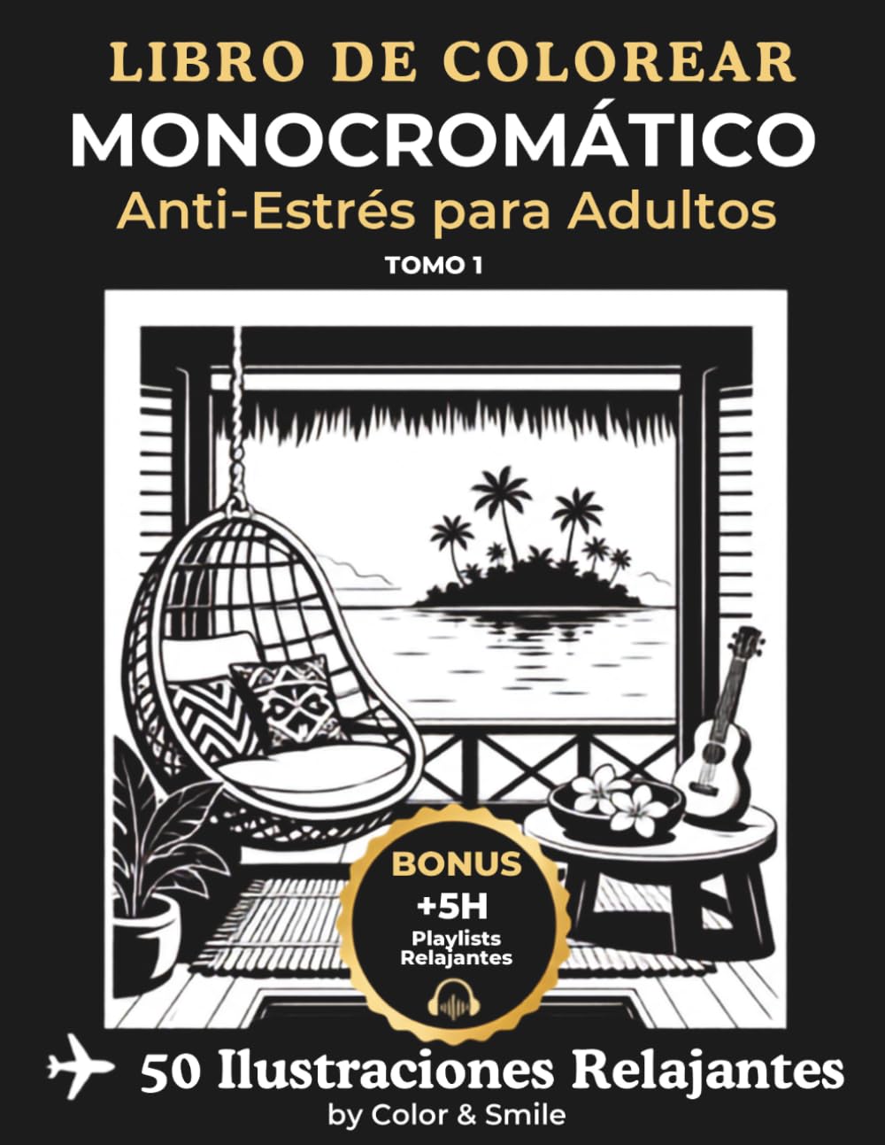 Libro de Colorear Monocromático para Adultos | Viajes | 50 destinos por los 5 continentes: Ilustraciones en blanco y negro estilo puntillismo | ... y relajación para adultos y mayores | Tomo 1
