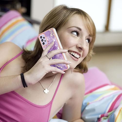 Miniatura 10 de Funda de teléfono para Samsung Galaxy A13 4G, TPU suave + patrón de mármol IMD a prueba de golpes, con lente de cámara y cubierta protectora de