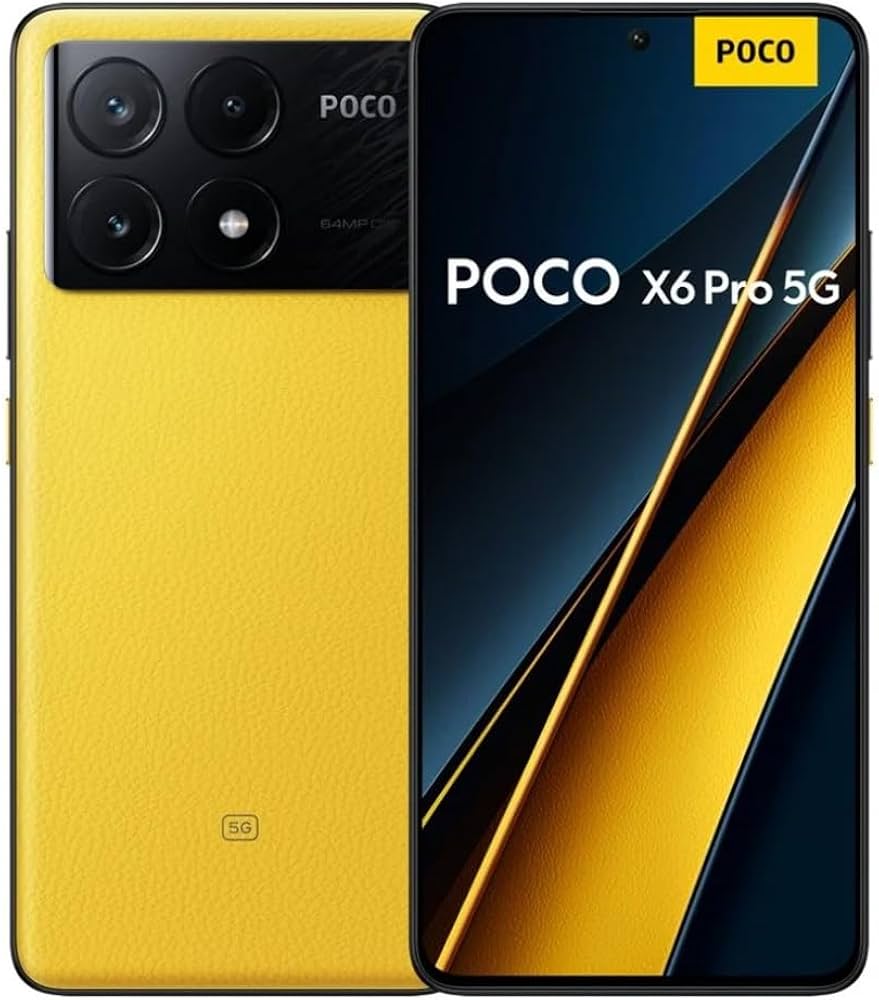 POCO X6 Pro 5G イエロー 12GB RAM 512GB POCO X6 Pro 5G (POCO Yellow 8GB RAM 256GB Storage) : Amazon