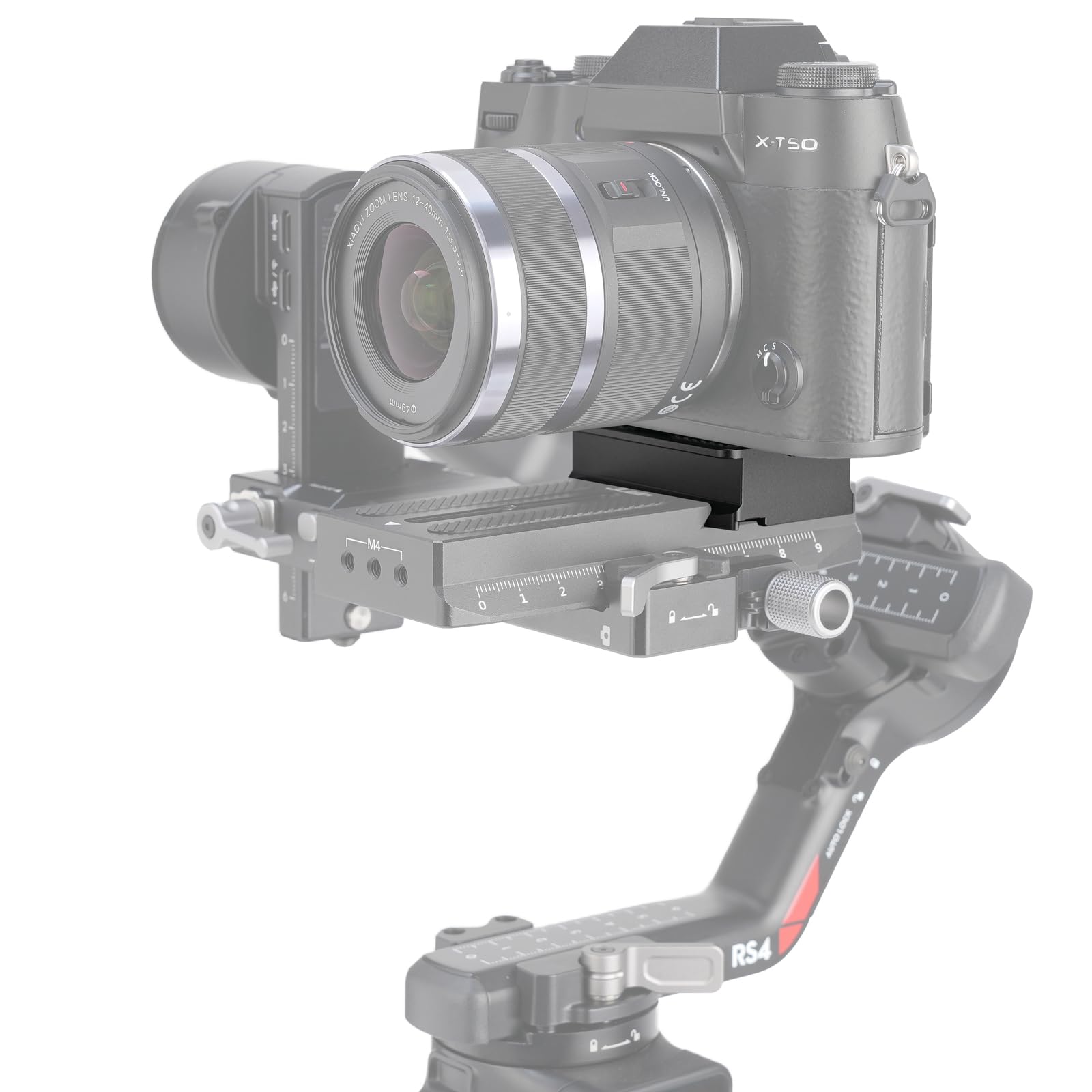 FOTGA Plaque Rapide Arca-Swiss Pour DJI Ronin RS4/RS4 Pro/RS3/RS2 – Base Inférieure QR CNC Aluminium, Réglage Précis