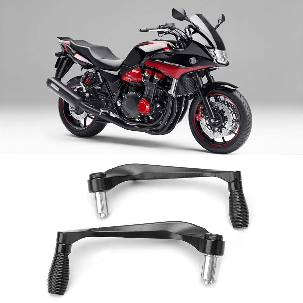Protezione manubrio Suuonee, coppia di leve frizione freno moto Protezione nera per manubrio con apertura 0,9 pollici