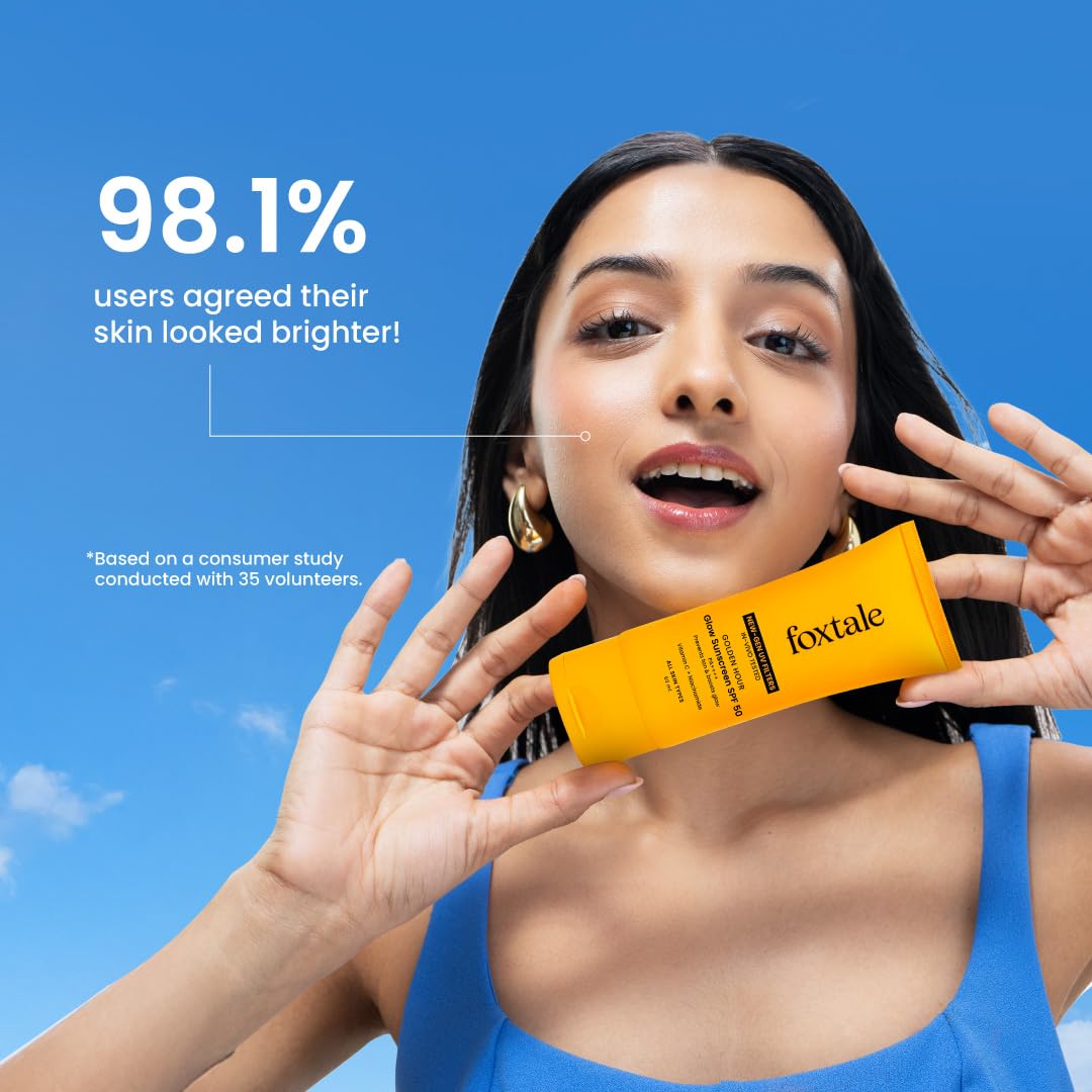 FoxTale Sunscreen SPF 50 PA++++ | Lightweight Formula | UVA & UVB Filters | No White Cast | Non-Greasy | For Men & Women | 50 ml