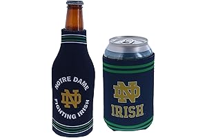 Notre Dame Tailgate Supplies: College Team Color Logo Can & Bottle Holder...