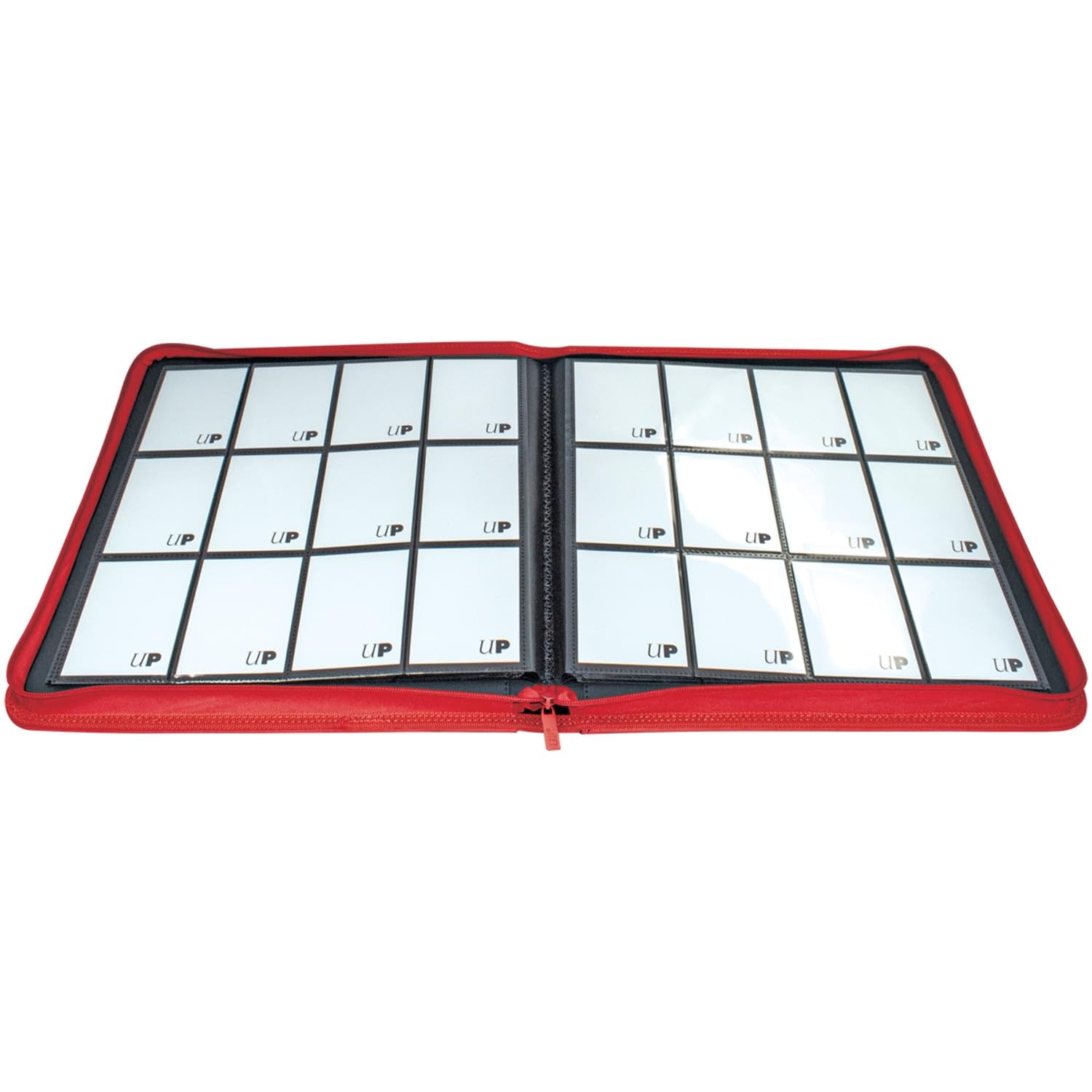 Ultra Pro - Carpeta Pro con 12 bolsillos con cremallera, color rojo