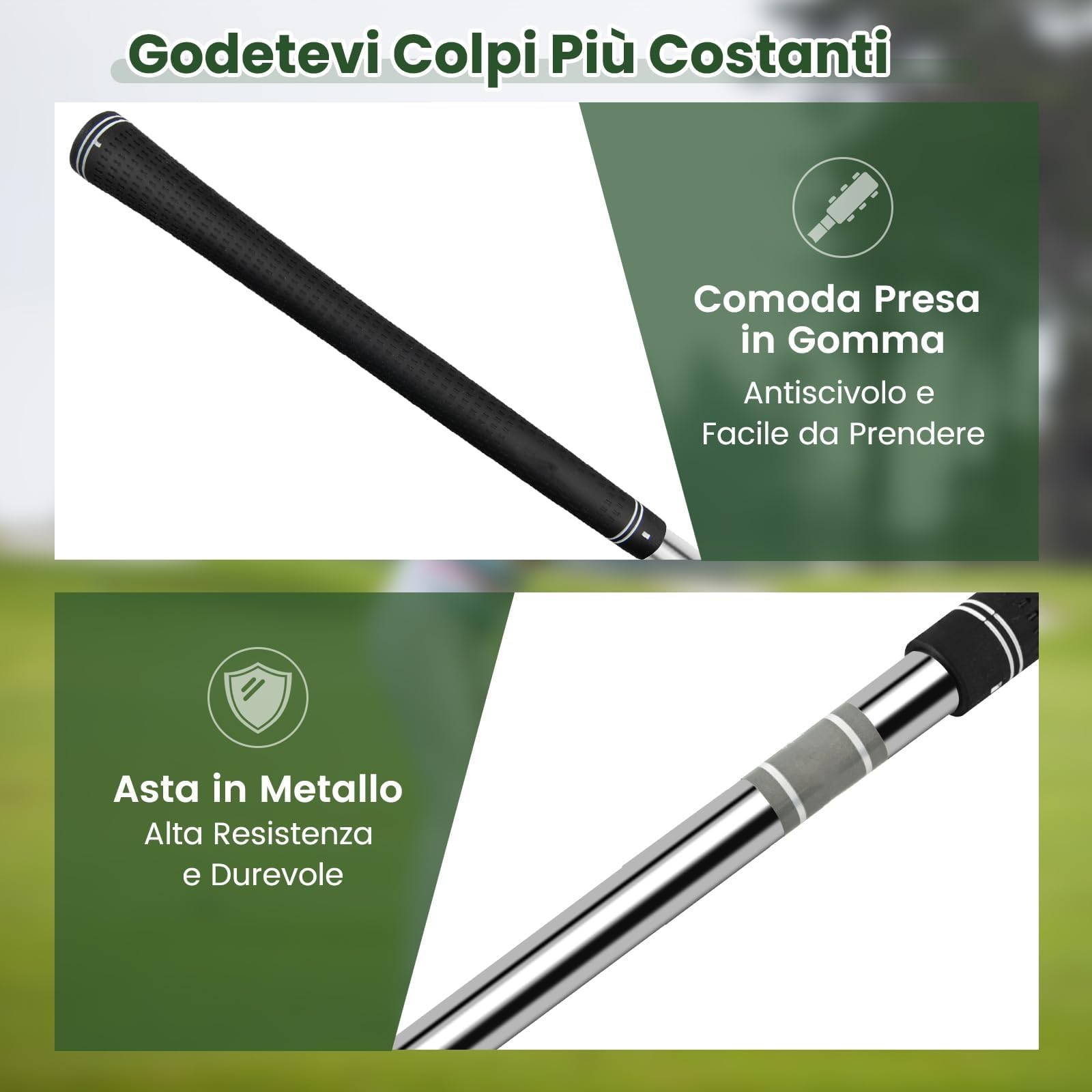 GYMAX Mazza da Golf Chipper, Destrorso 36 Gradi Putter & Cuneo da Approccio per Uomini e Donne, Riduci i Colpi nel Tuo Gioco Corto
