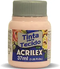 Tinta para Tecido, Fosca, 37 ml, Rosa Bebê, Caixa com 12 Unidades, Acrilex