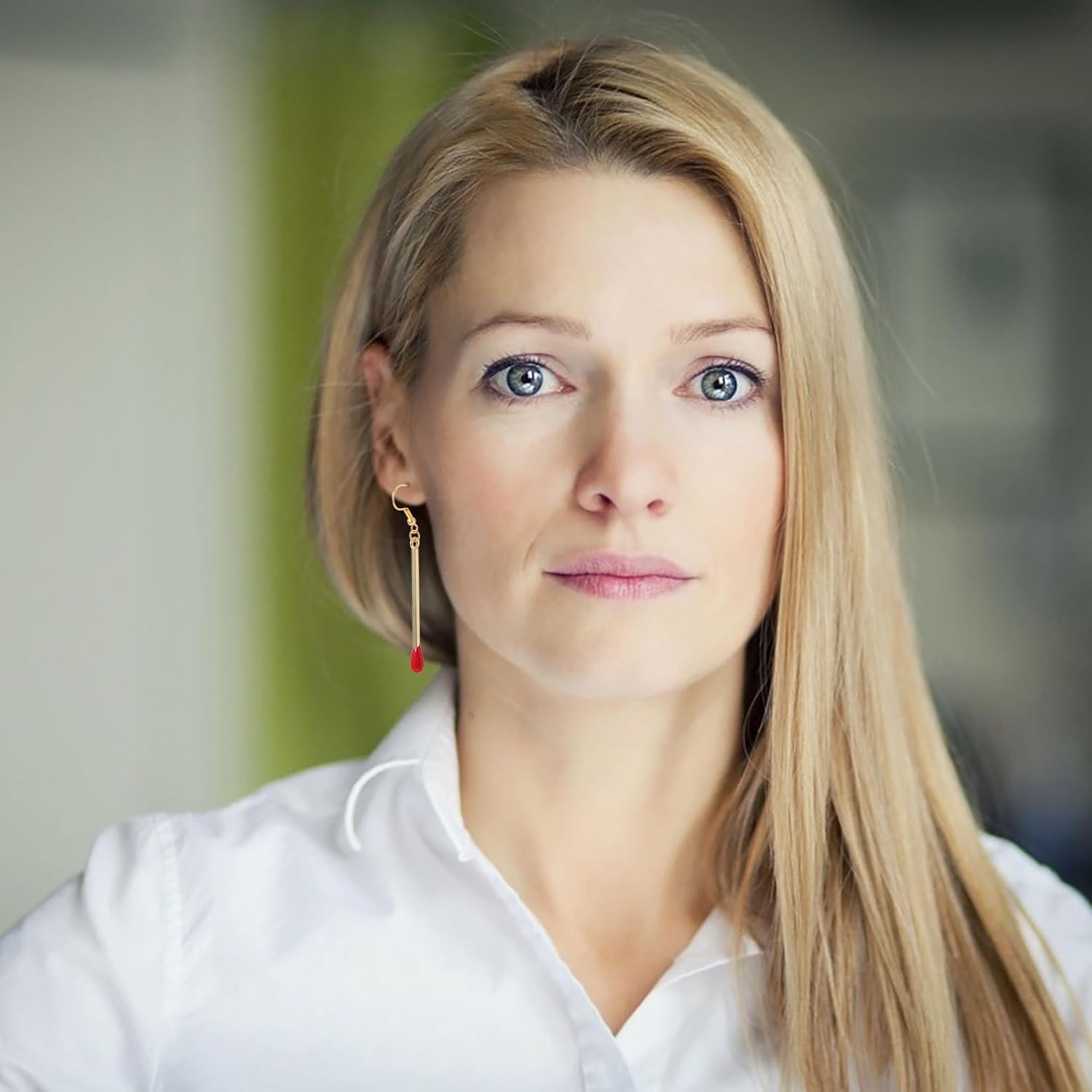 TOYANDONA 1 Pair Matchstick Earrings Novelty Stick Drop Dangle Earring Alloy Match Charms Earrings Chic Pendants Earrings Ear Dangler for Women Christmas Cosplay Costume - Image 7