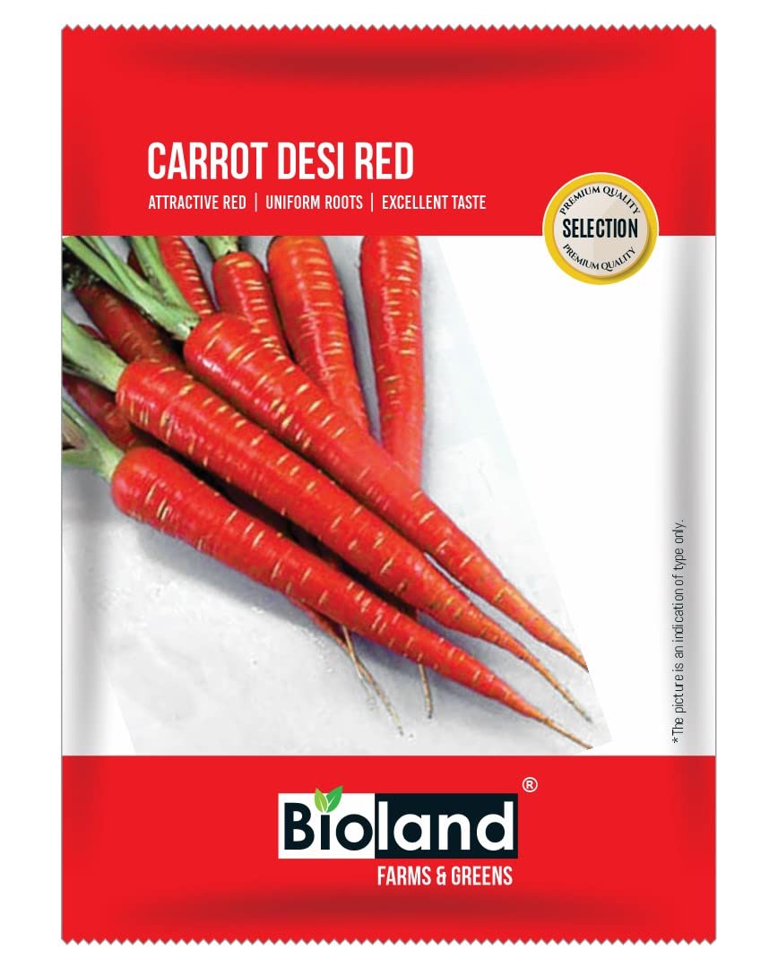 BIOLAND Carrot Desi Red Seeds (Gajar beej) for Sowing Purpose for Home/Kitchen Garden (B0B4BK6GFF) Amazon Price History, Amazon Price Tracker