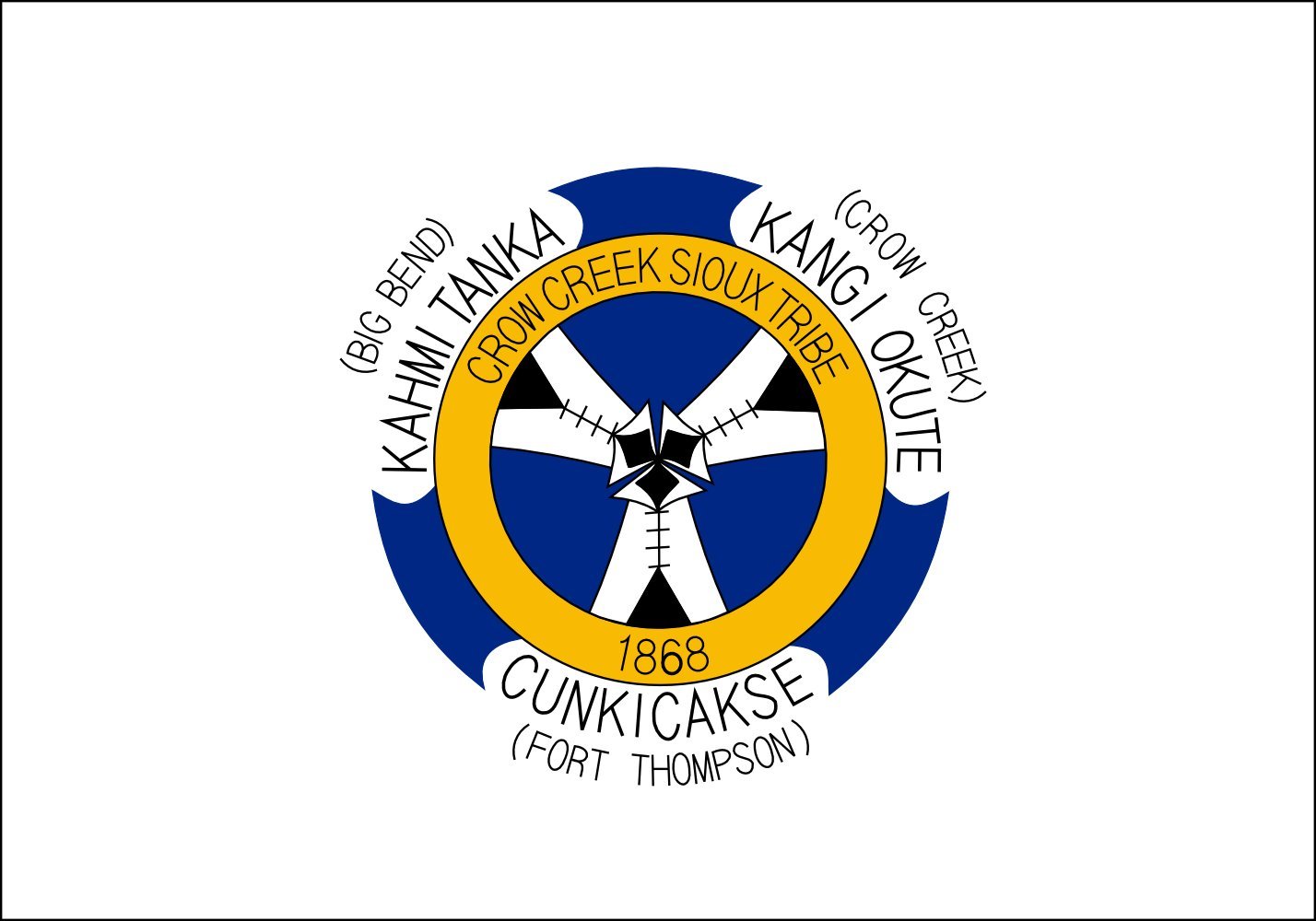 Drapeau Crow Creek Sioux Tribe hommage à l'héritage historique du South Dakota