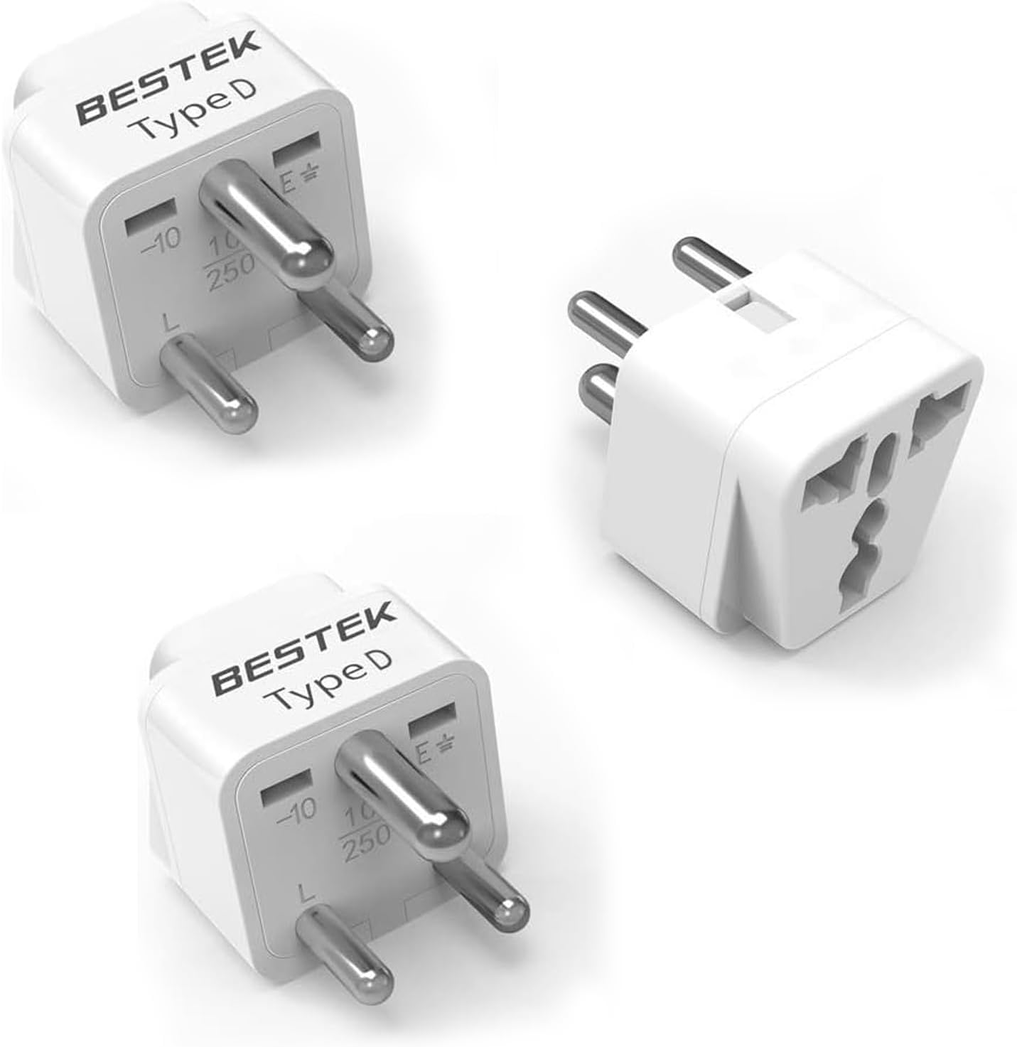 India Plug Adapter, US to India Nepal Bangladesh Maldives