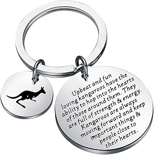 bobauna Australian Kangaroo Keychain Wildlife Animal Jewelry Kangaroos Are Full Of Strength And Energy