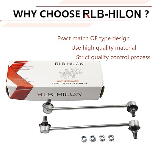 Miniatura 5 de RLB-HILON Juego de 2 barras estabilizadoras delanteras compatibles con Toyota Corolla 2003-2019 / Matrix 2003-2013 / Prius 2001-2009 / Scion Tc
