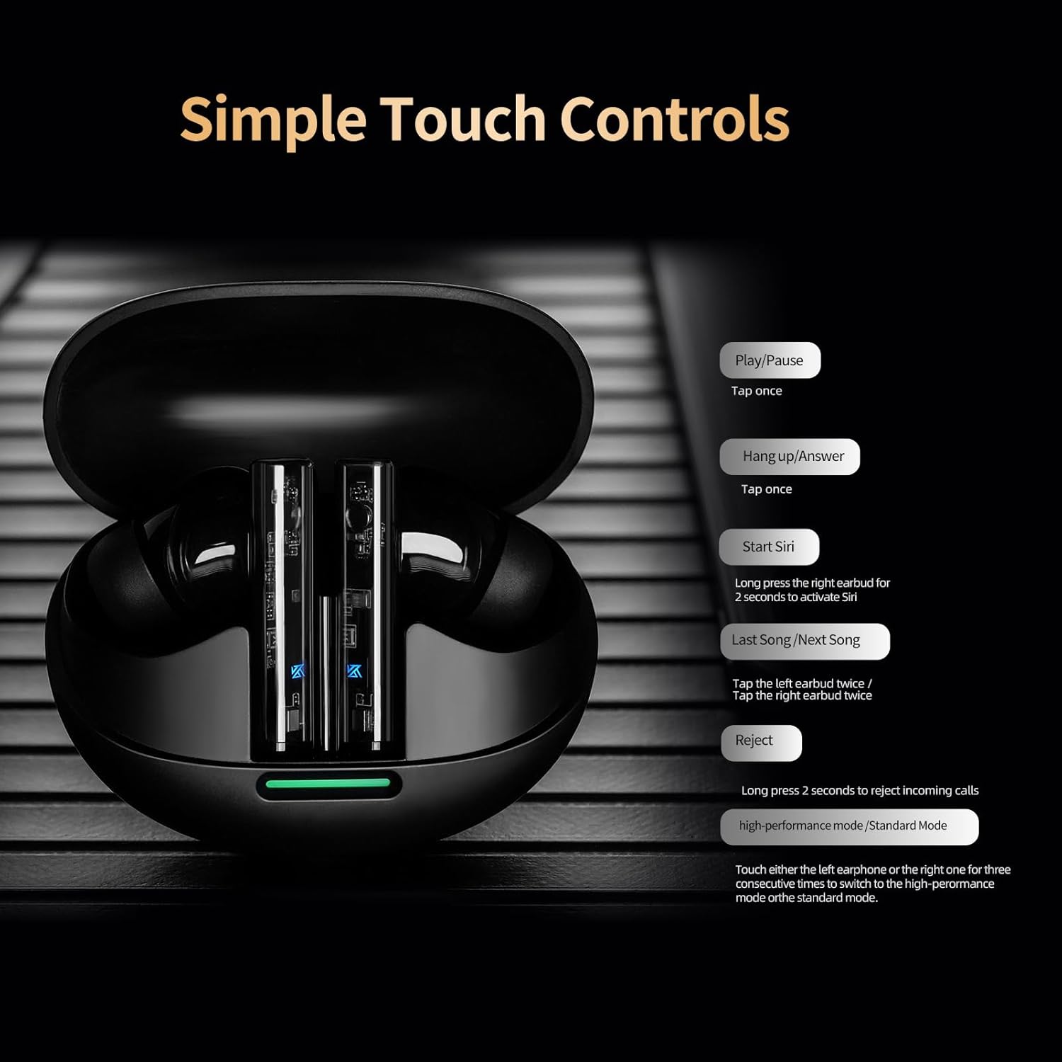 Diagram of KZ Sora Simple Touch Controls