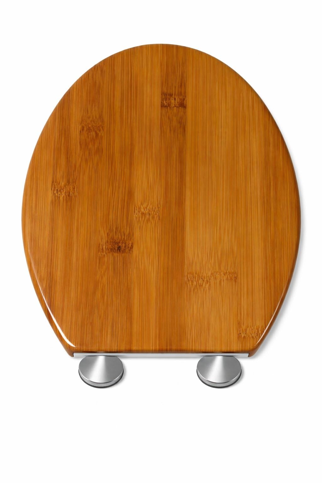BigDean Toilettendeckel mit Absenkautomatik in Holzoptik oval WC Sitz | Antibakteriell aus Duroplast weiß belastbar bis 150kg mit Schnellverschluss zum einfachen reinigen