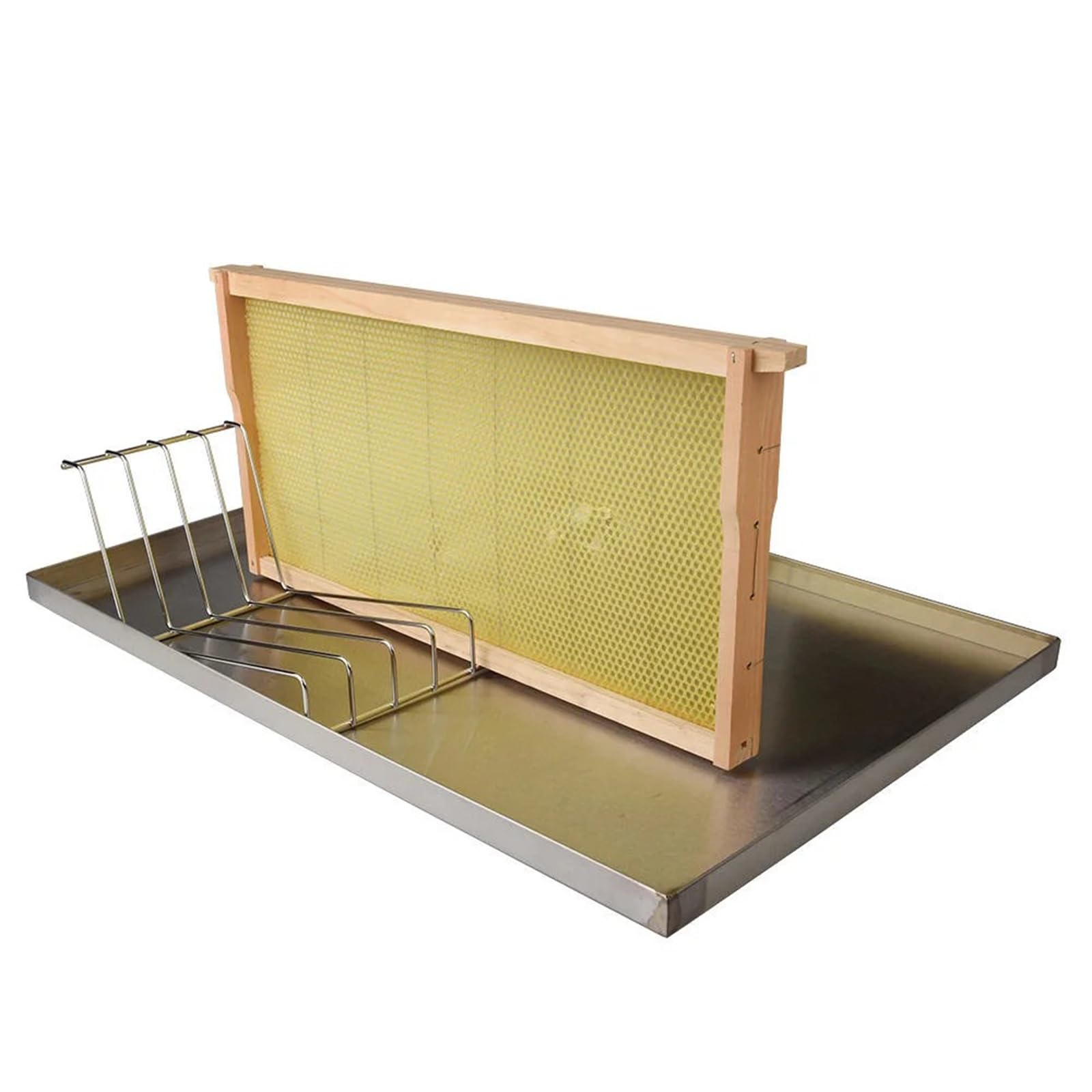 Estación de desoperculado para apicultura | Bandeja de goteo y recipiente de acero inoxidable, extractor de miel con boquilla, para la recolección de miel