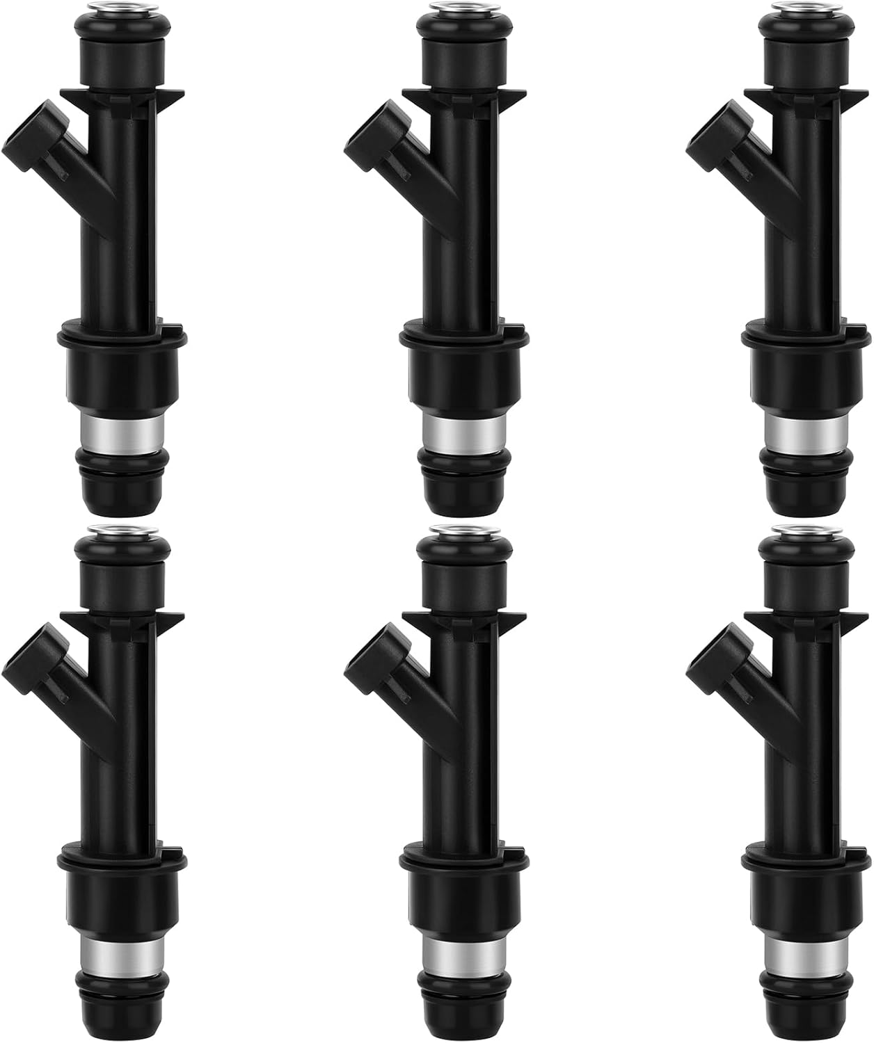 Set of 6 Fuel Injectors Compatible for 2002-2004 for GM-C Envoy XL, 4Holes Fuel Injector Kit Replaces 25313185
