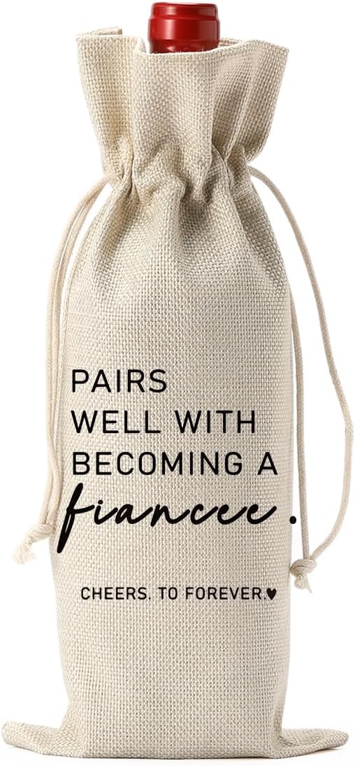 Engaged Wine Bag Engagement Gifts for New Couples Engagement Party Decor