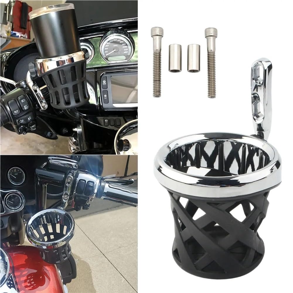 Portabotellas Motocicleta Portavasos Motocicleta Portabotellas Bicicleta Motocross Soporte para Vaso Bebida para Montado para Deslizamiento En Carretera Ultra Clásico