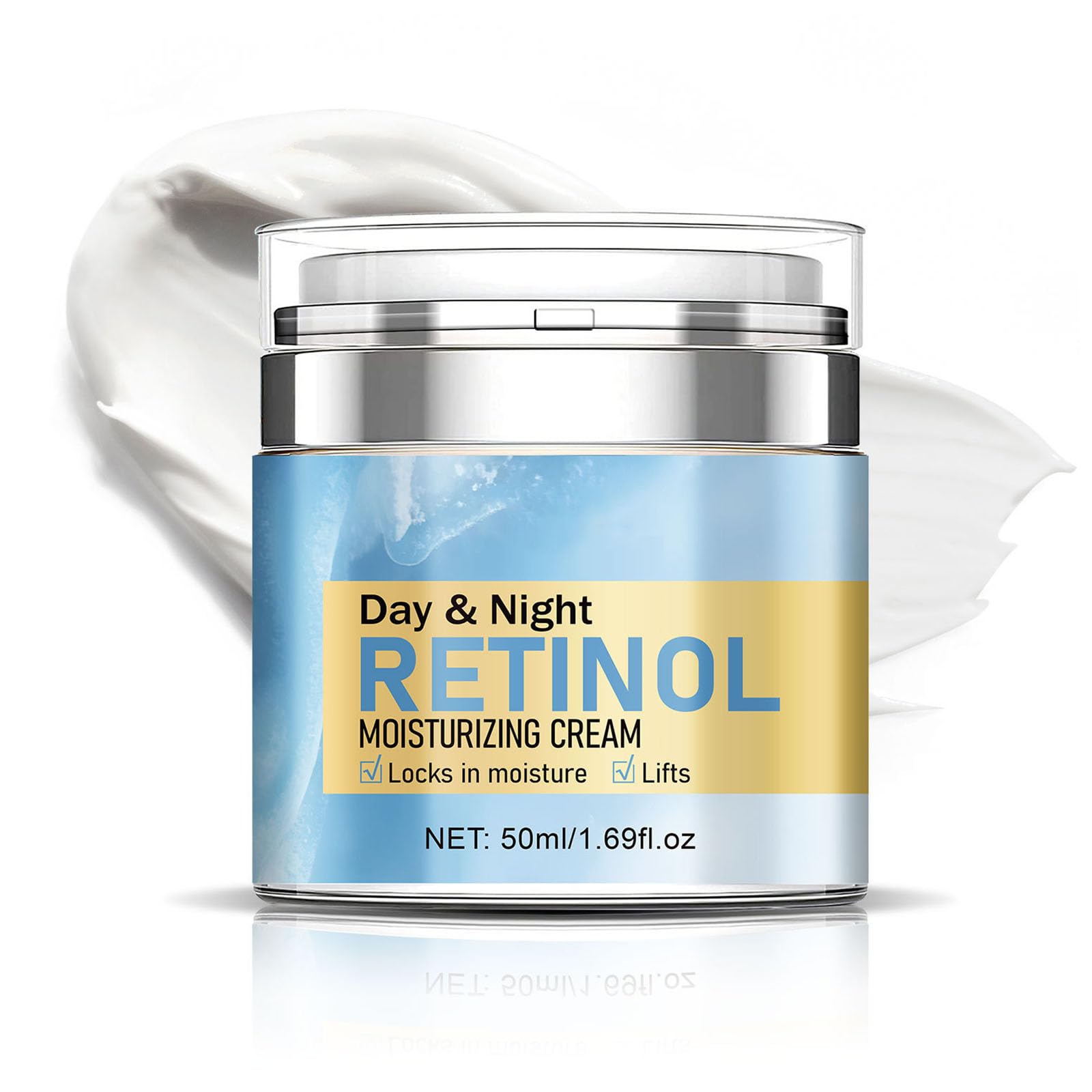 Retinol Moisturiser for Face Day & Night Retinol Moisturising Cream, With Hyaluronic Acid & Ceramide