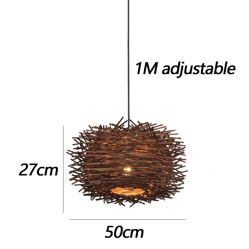 Rotan Hanglamp Retro Creatieve Vogelnest Kroonluchters Handgeweven Rotan Hanglamp Retro Creatieve Vogelnest Kroonluchters Handgeweven