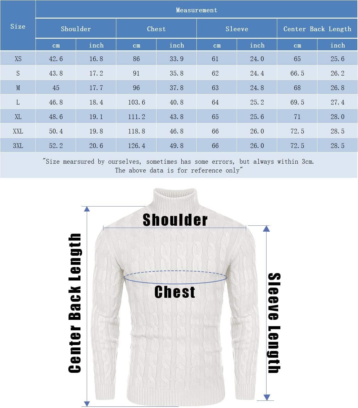 COOFANDY Men's Slim Fit Turtleneck Sweater Casual Twisted Knitted Pullover Sweaters - Image 6