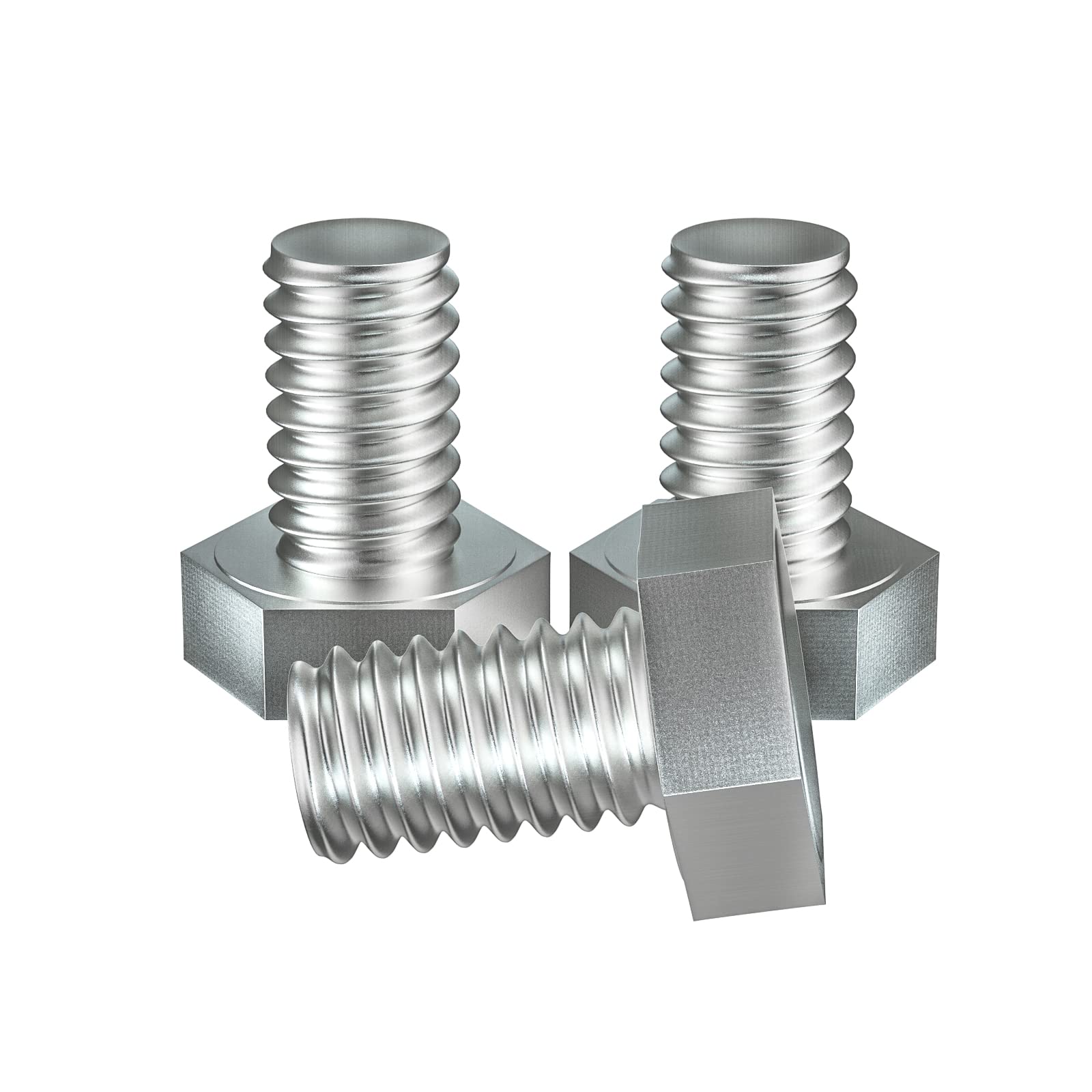 3/8-16 x 5/8" (5/8 to 7" Optional) Hex Head Screw Bolt, Stainless Steel 18-8(304), Fully Threaded,20pcs