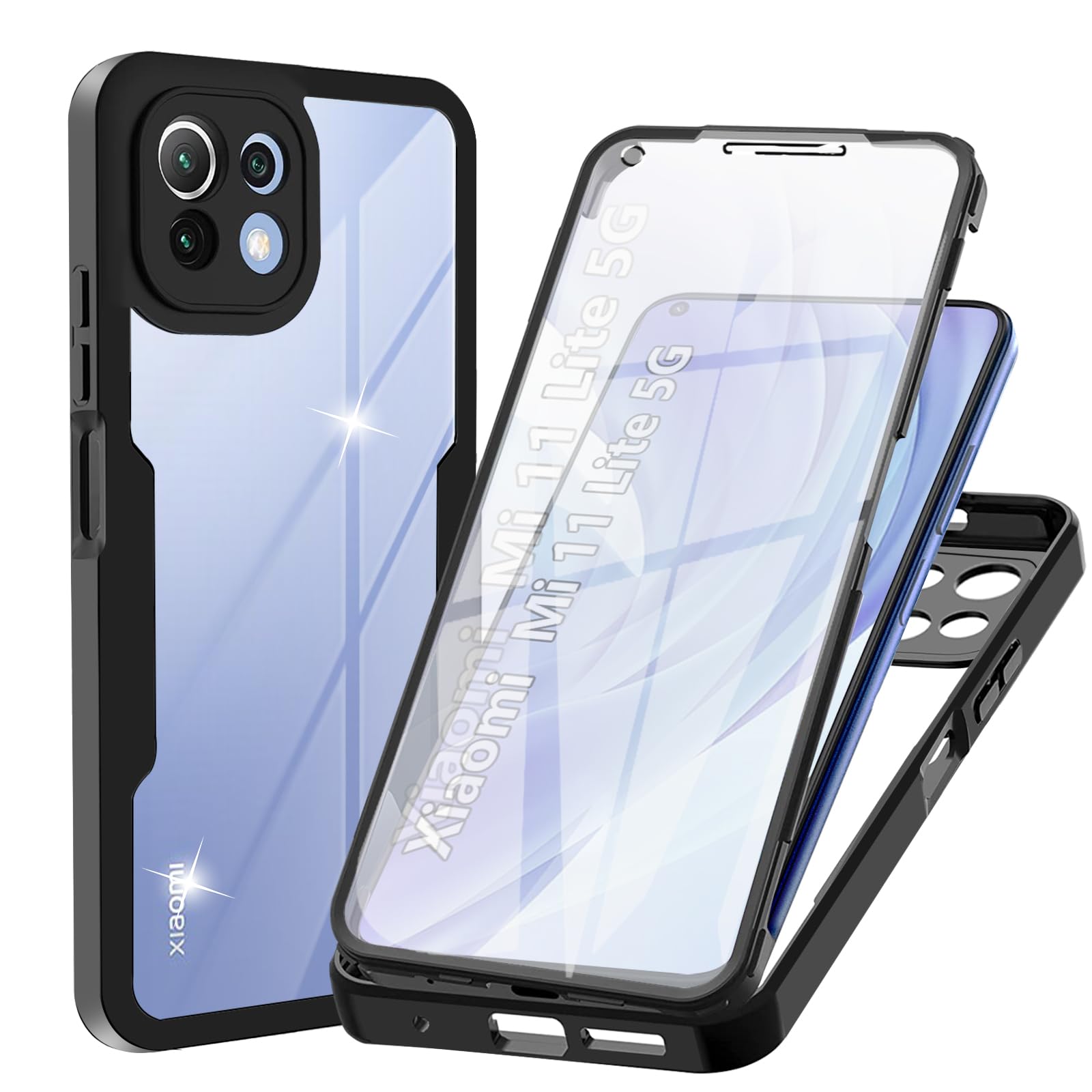 COVER 360 Per XIAOMI MI NOTE 10 LITE CUSTODIA FRONTE RETRO TRASPARENTE SILICONE - Foto 2