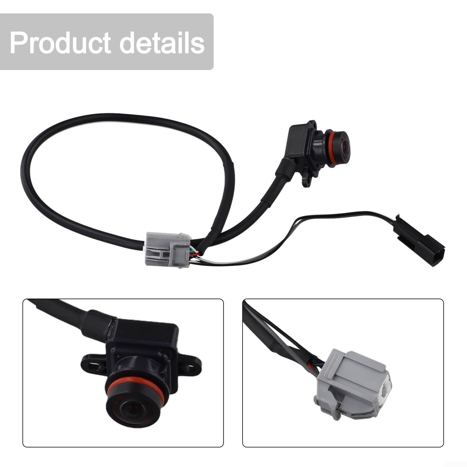 Cámara de estacionamiento de respaldo de visión trasera, para Fiat Freemont (OEM 56054858S), negro, carcasa de plástico resistente a la intemperie, visibilidad mejorada