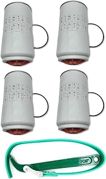 4X Fuel Filter Water Separator with Filter wrench 7336334 7023589 733-6334 Compatible with Bobcat Skid Steer Loader T76 T66 E42 E50 E60 A770 S450 S510 S530 S550 S590 S770 T450 T590 T870