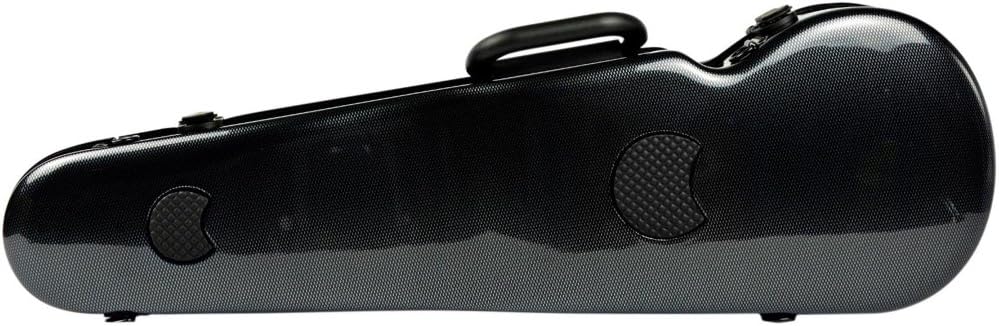Bam 2002XLC High Tech Contoured Violin Case with "Kun" Style Shoulder Rest and Subway Handle - Black Carbon image 2
