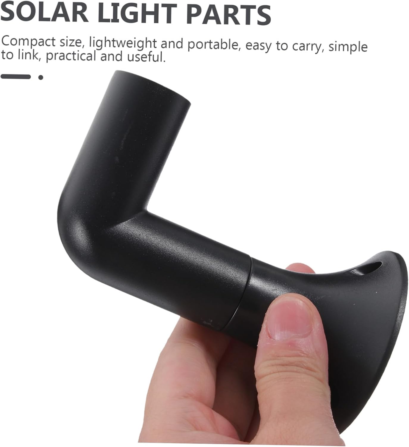 BESPORTBLE Outdoor Light Extension Pole Connector for Solar Lights Base Elbow Replacement Link Pole Buckle Easy Install