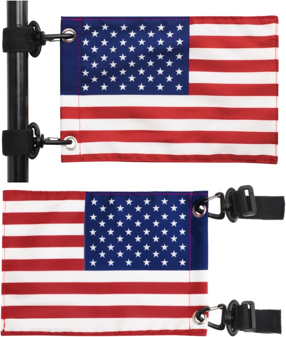 10L0L Golf Cart Flag Holder 2 Pack, Flag Pole Kit for