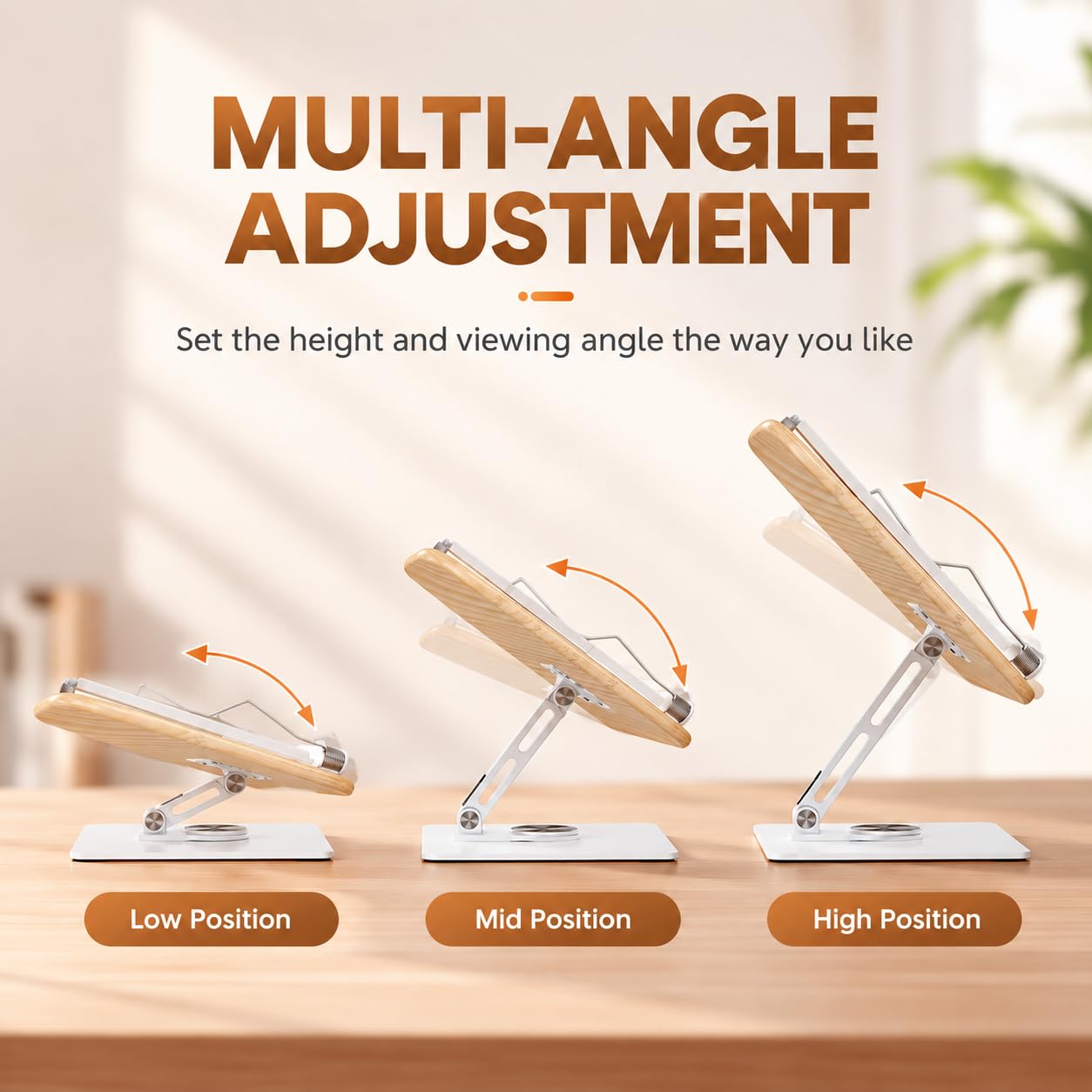 Sunchhaya Book Stand - Rotate, Adjust, Study! -4