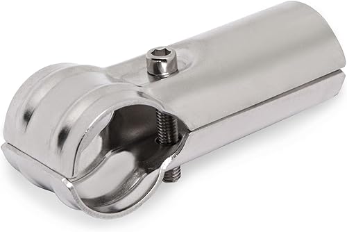 Miniatura 3 de Abrazadera en T para riel de extremo de valla de 1-14 pulgadas, piezas de valla de acero inoxidable con perno y tuerca (4 unidades)