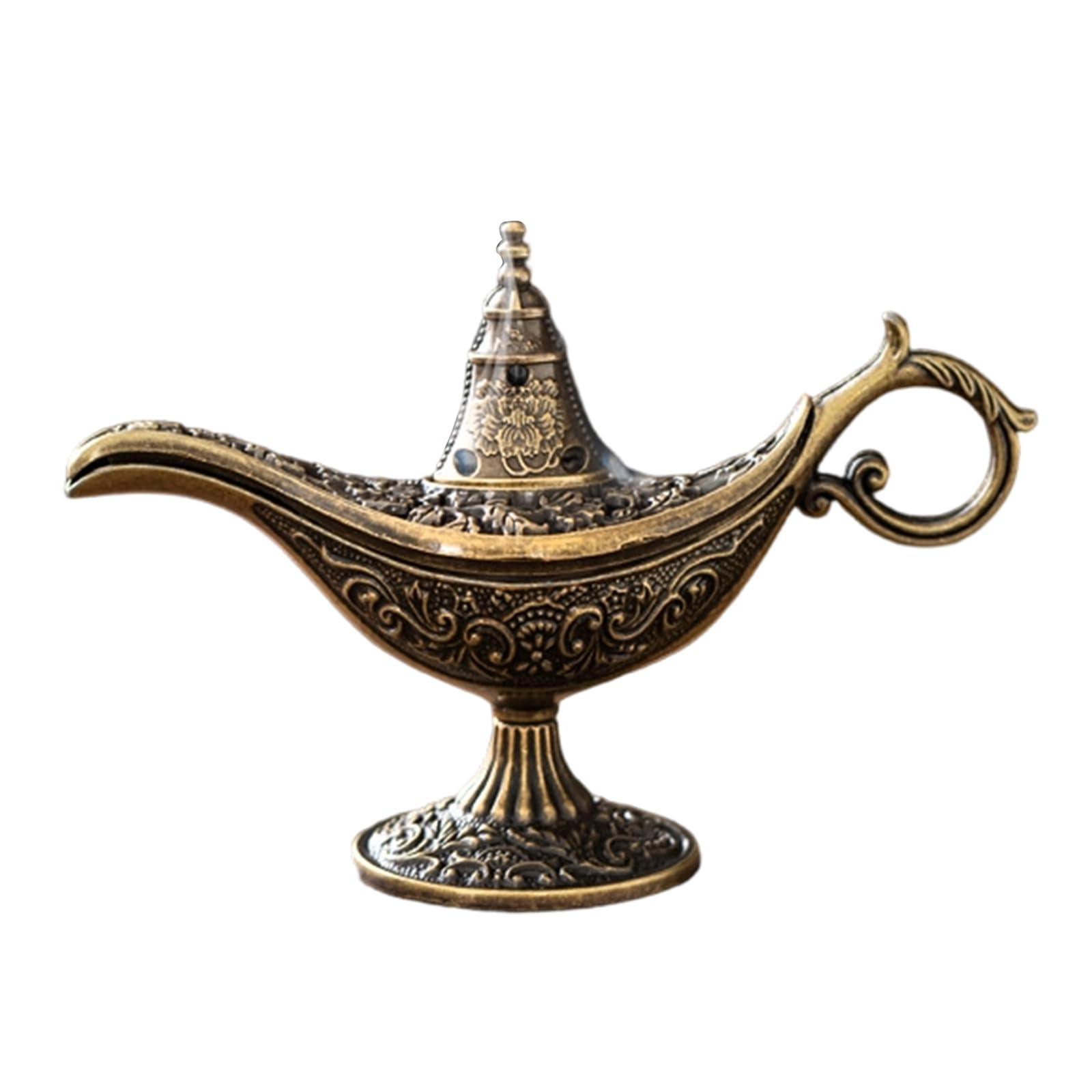 hogtnd Aladdins Metal Lamp Incense Burners Diffuser for Antique Scents for Party Decorations, Meditations and Relaxation, Arabic Antique Incense Diffuser