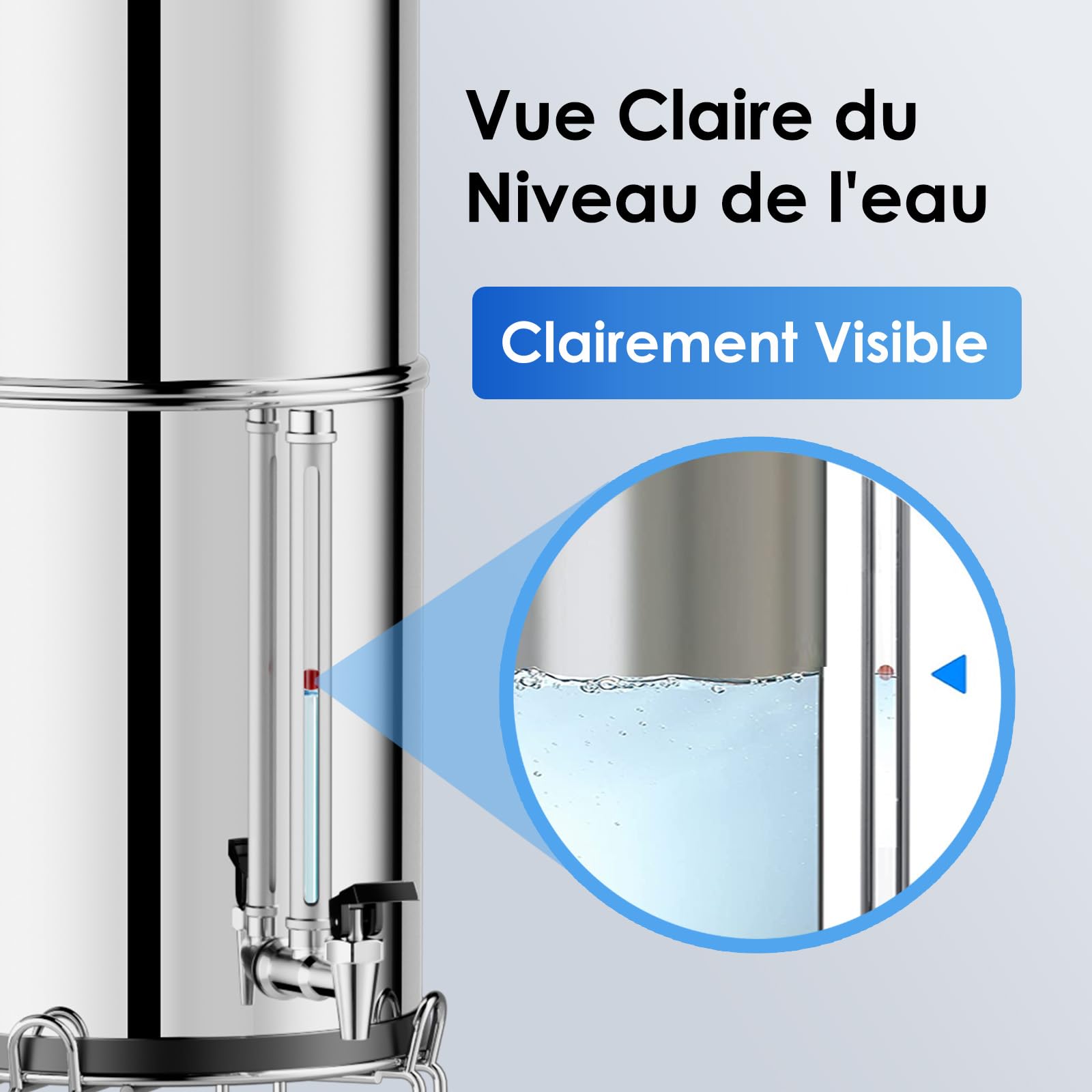 Purewell Rubinetto Con Indicatore Di Livello Dell'Acqua In Vetro – Compatibile Berkey, Alexapure Pro, ProPur